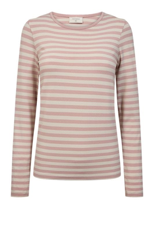 Freequent Liana bluse I Strib rosa