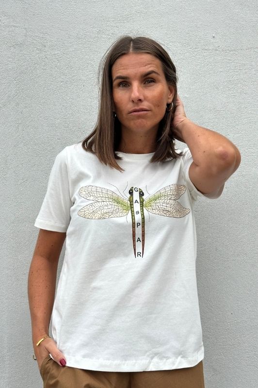 PRE ORDER Gaspar Tokyo print t-shirt i hvid I Dresslab
