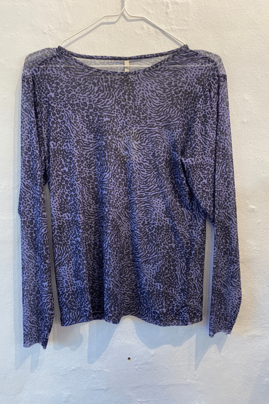 Ofelia Gladis Blouse | Meshbluse | Lilla animalprint