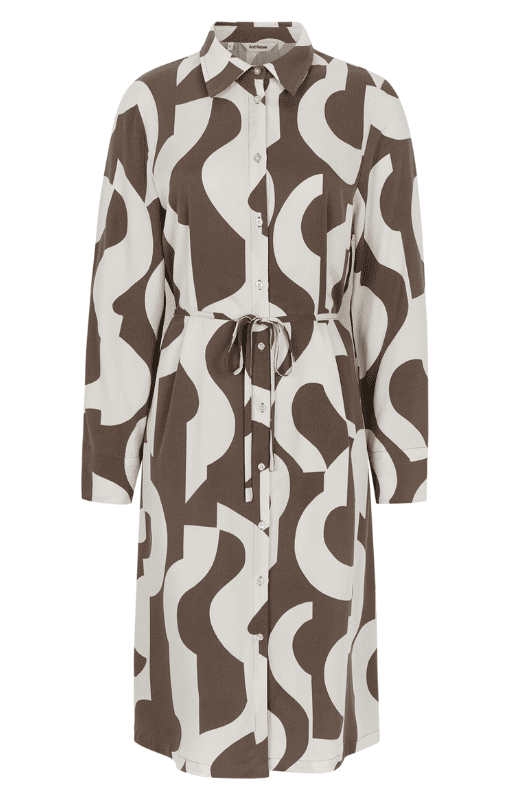Soft Rebels Fiona dress | Flot skjortekjole i sand print