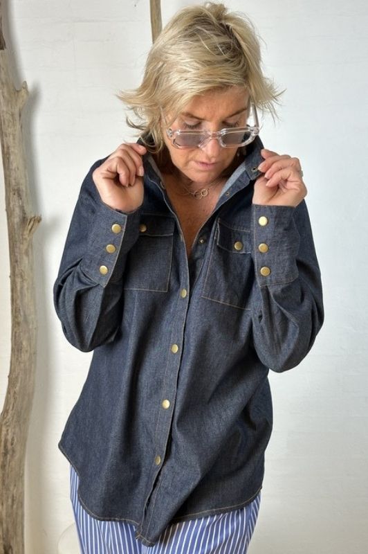 Gaspar Malmø Lyon skjorte i denim canvas