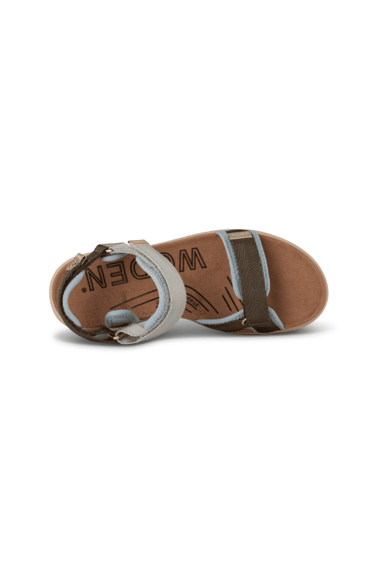Woden Line lite | Stone multi damesandal I Perfekt pasform til alle fødder