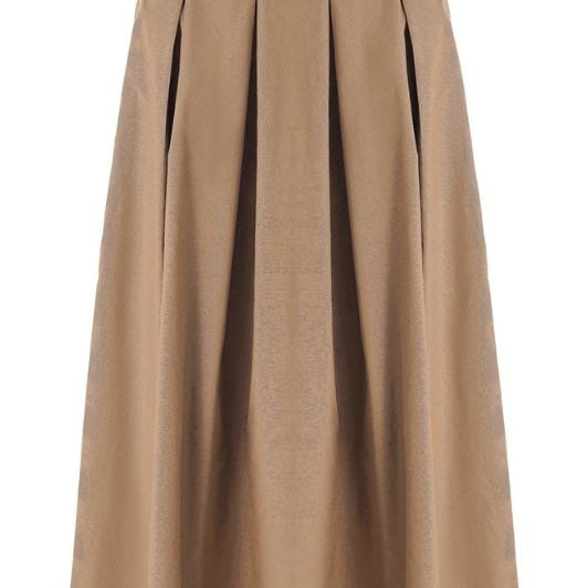 Luxzuz Jansine skirt I Lang nederdel i flot sandfarve
