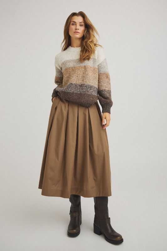 Luxzuz Jansine skirt I Lang nederdel i flot sandfarve