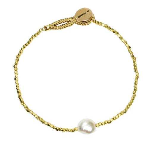 Ibu jewels armbånd I Joanie 14K guldbelagt med ferskvandsperle I Dresslab