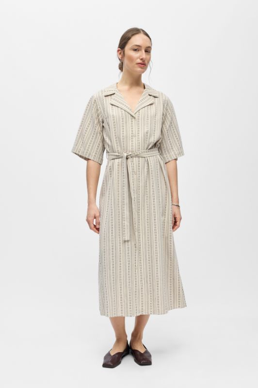 Object Belem dress  I Stribet bomuldskjole I Dresslab