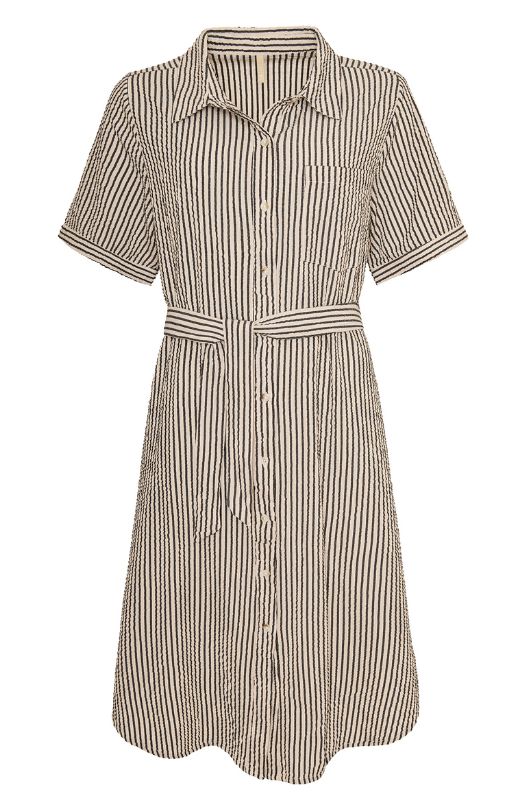 Ofelia Anja kjole I Kjole i strib i bæk og bølge kvalitet brun tunic i viskose I Dresslab (Kopi)