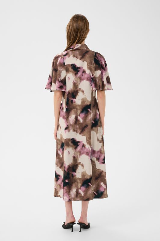 Karen By Simonsen Frigg Dress | Rosa printet kjole I Dresslab