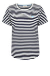 FreeQuent Mian t-shirt | Navy og hvidstribet sommer tee I Dresslab