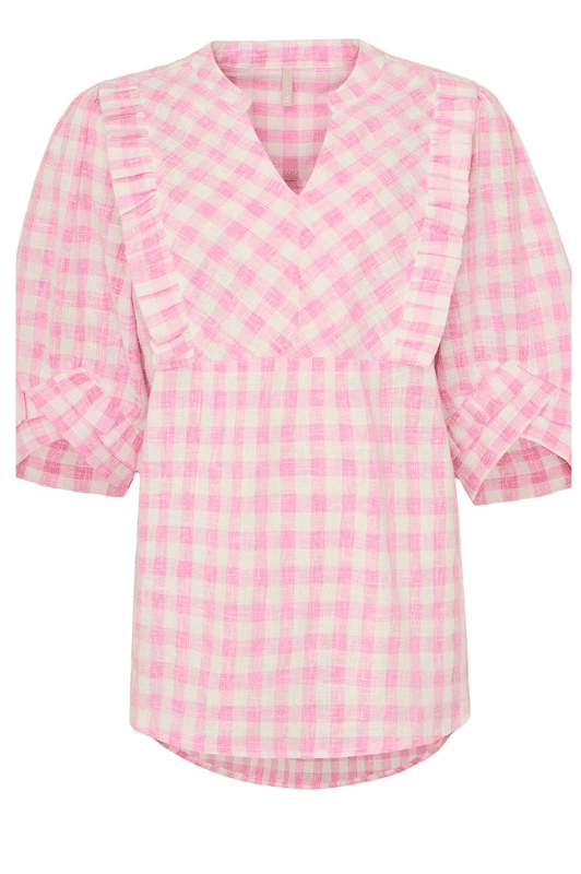 Ofelia Baria shirt I  3/4 ærmet top i rosa tern
