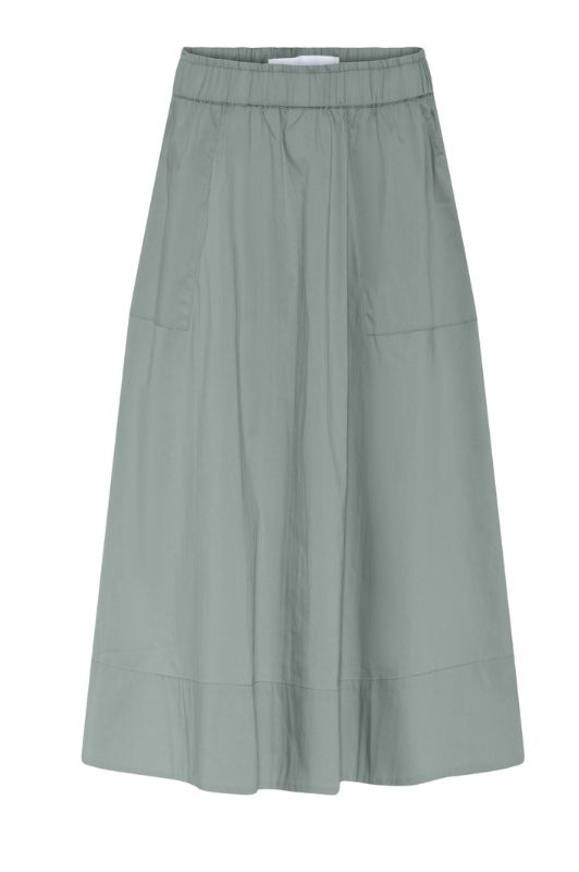 La Rouge Vilma skirt | Poplin nederdel faded green