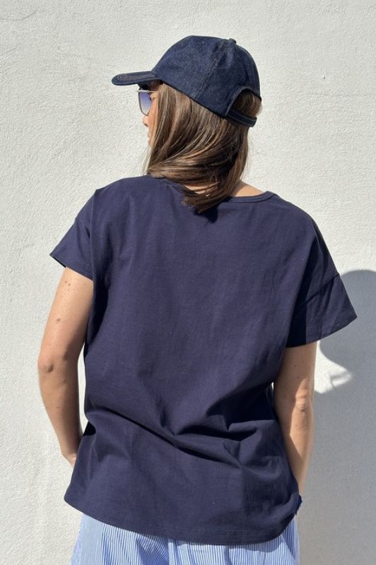 Gaspar Tokyo t-shirt i navy I Dresslab