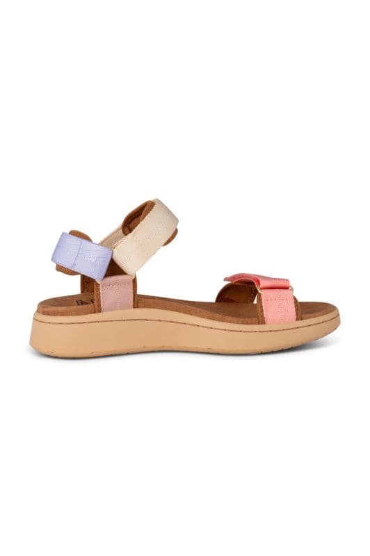 Woden Line sandal | Damesandal butter multi med Natural Soft sål