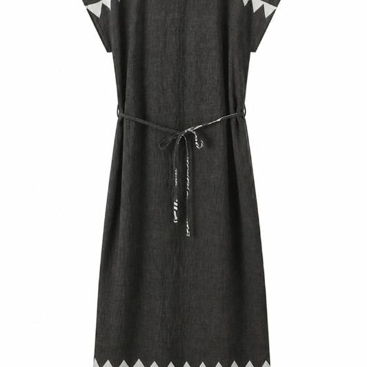 Luxzuz Vera dress | Kortærmet mørkegrå kjole