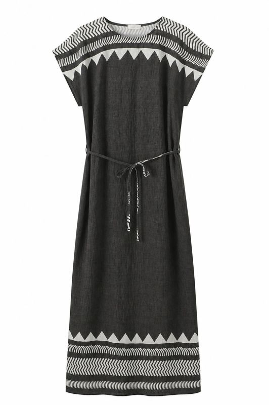 Luxzuz Vera dress | Kortærmet mørkegrå kjole