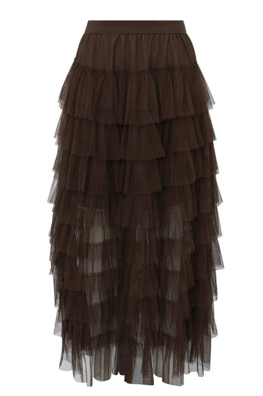 A-View Mirinda skirt I Tylnederdel i mørkebrun I Dresslab
