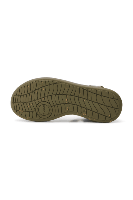 Woden Line sandal | Damesandal i olivengrøn I Natural Soft sål