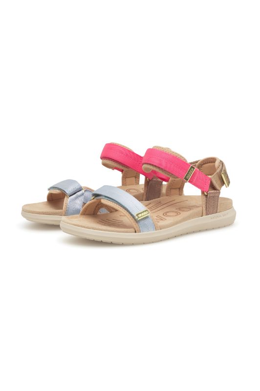 Woden Line lite | Pink multi damesandal I Perfekt pasform til alle fødder