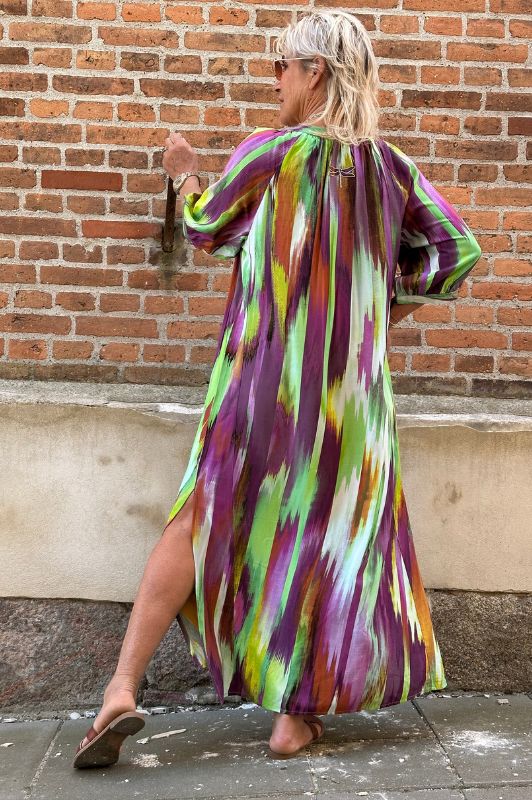 PRE ORDER Gaspar Athen print kaftan | Flot multi print I Dresslab