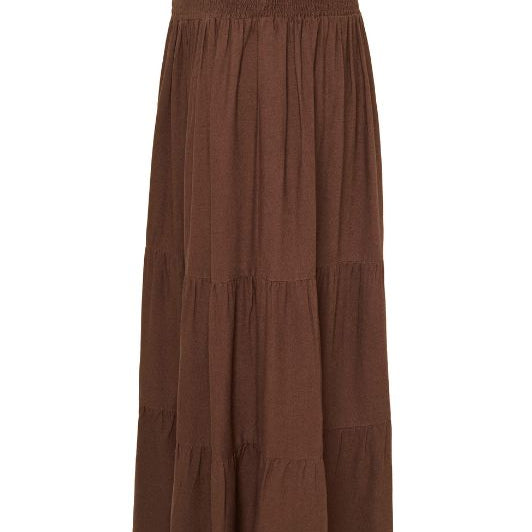 Ofelia Gira hør skirt | Hørnederdel i mørkebrun I Dresslab