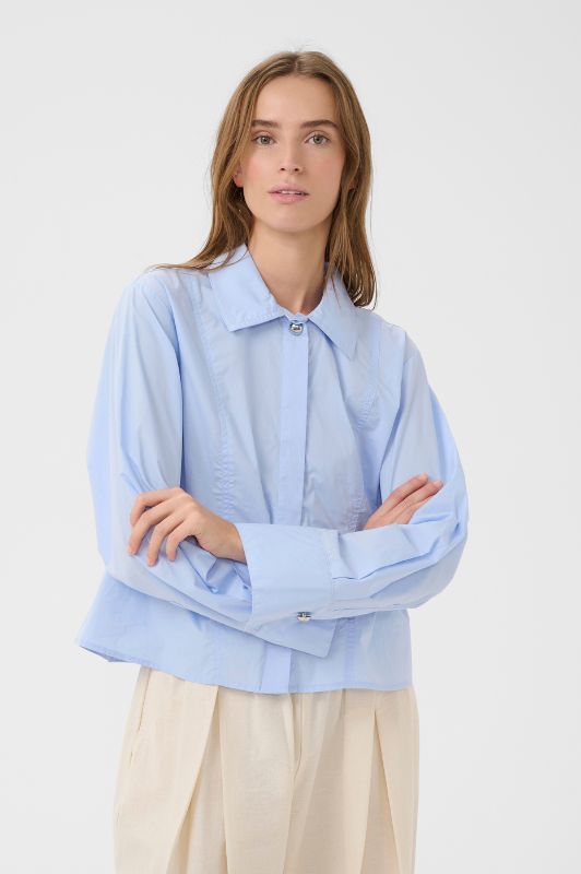 Karen By Simonsen Else shirt i lyseblå