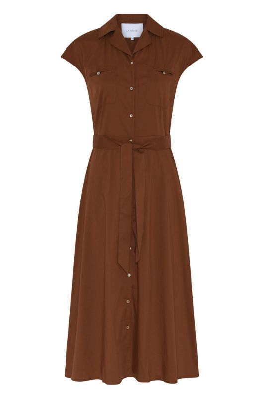 La Rouge Vilma shirtdress kjole i kastanje I Dresslab
