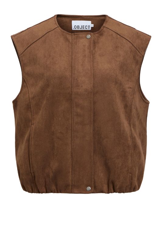 Object Denna vest I Mørkebrun vest i ruskindslook