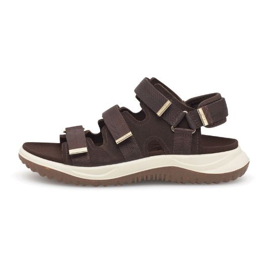 Woden Caroline | fleksibel sandal i mørkebrun I Dresslab