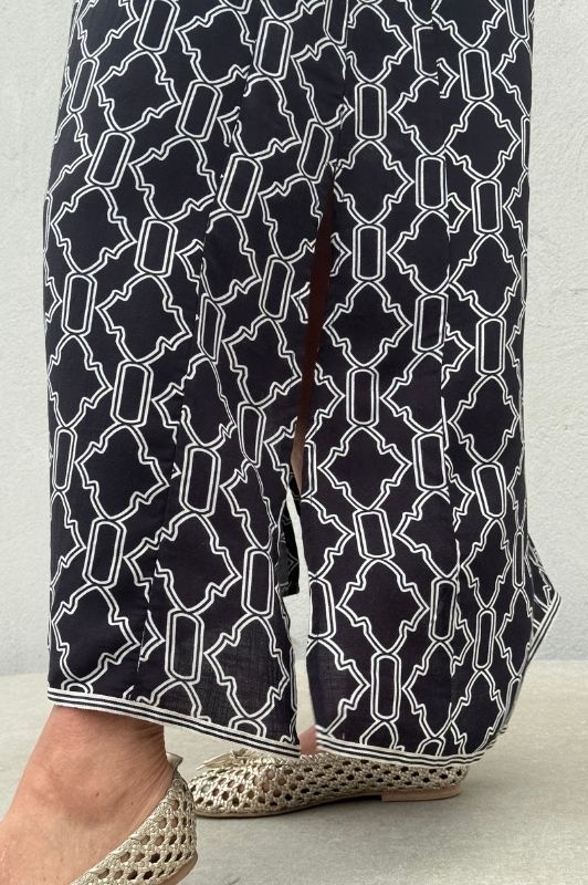 Gaspar Athen print kaftan | Sort ornament print I Dresslab
