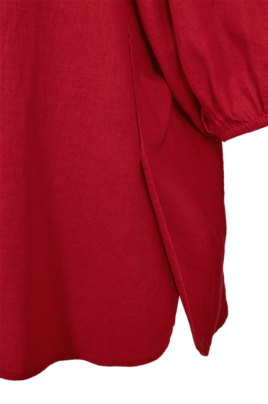 Freequent Lava shirt | Feminin hørbluse i rød I Dresslab