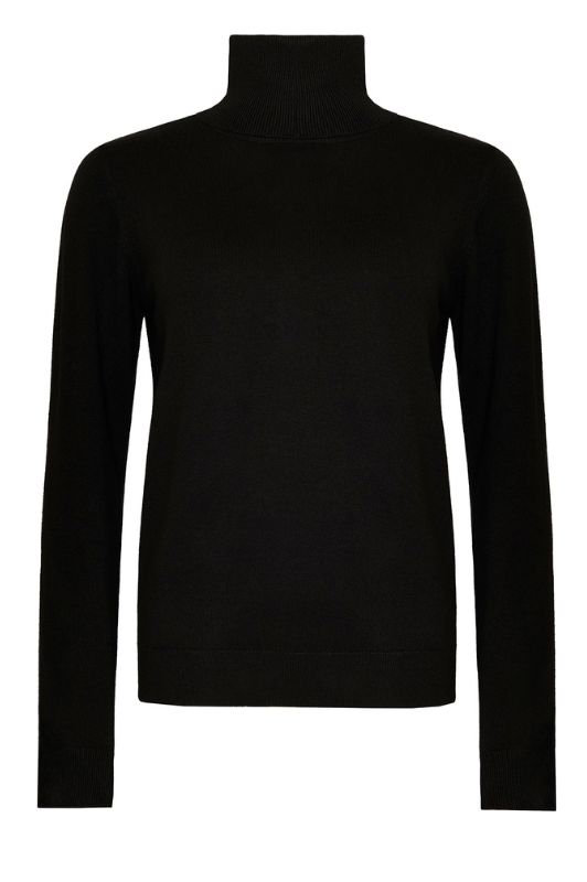 Ofelia Fri rullekrave strik i viskose I pullover i sort