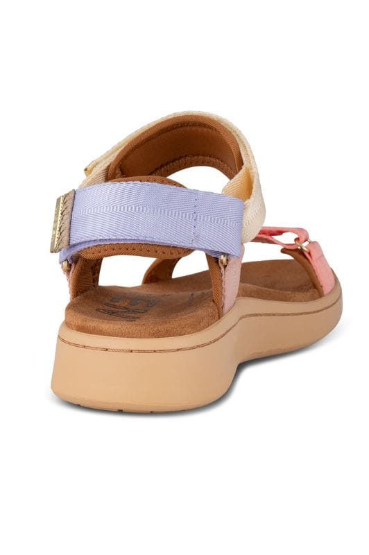 Woden Line sandal | Damesandal butter multi med Natural Soft sål