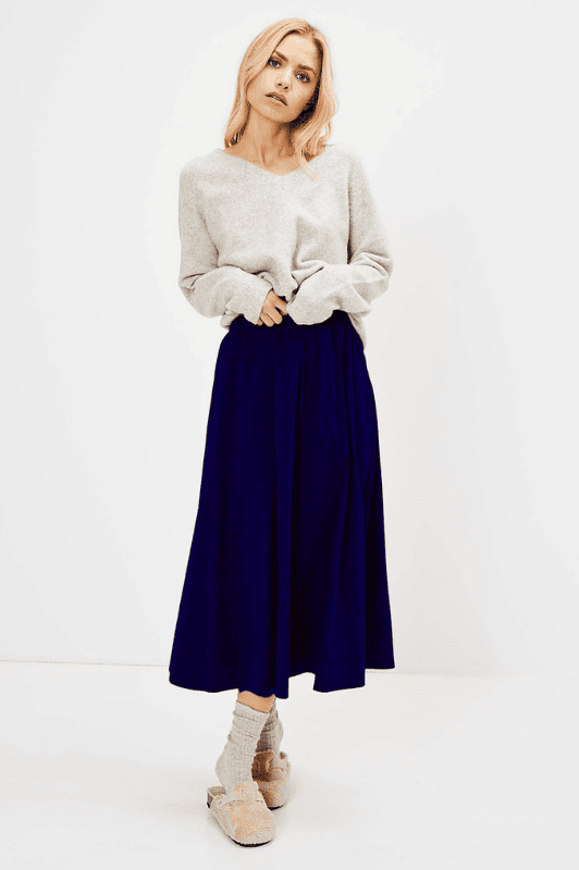 La Rouge Vilma skirt nederdel | Poplin nederdel marine