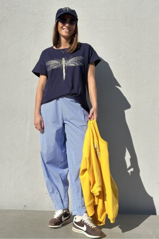 Gaspar Tokyo t-shirt i navy I Dresslab