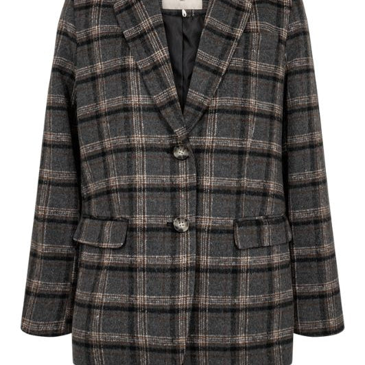 Freequent Zango jacket I Grå ternet blazer
