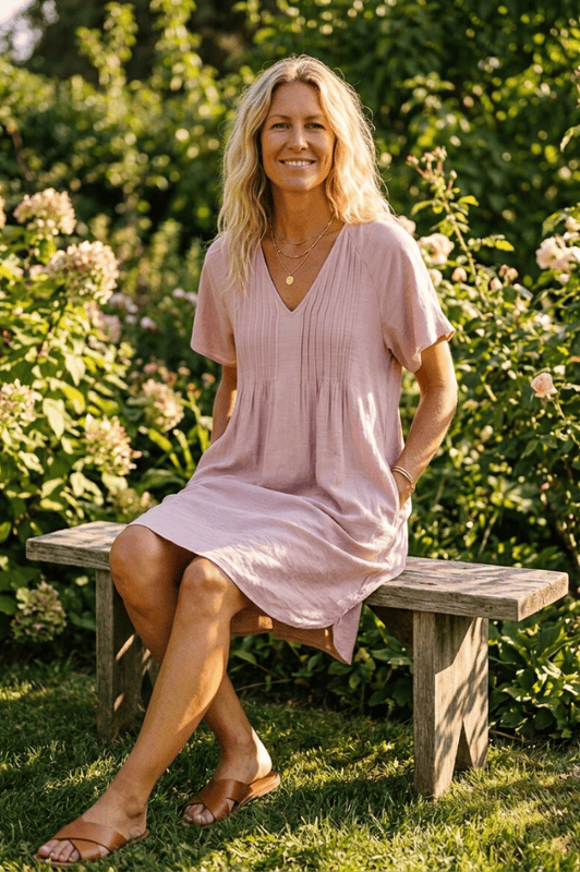 Prepair Jennifer dress | Smuk rosa kjole i A-shape I Dresslab
