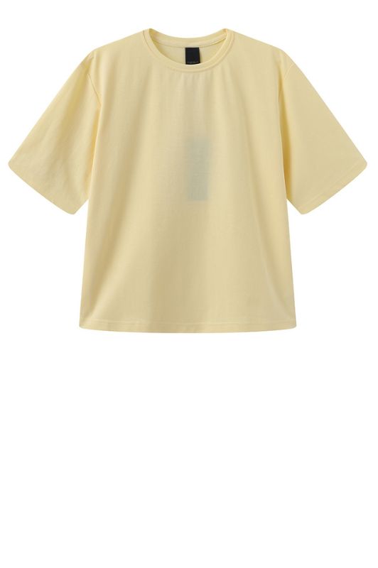 Luxzuz Boxy t-shirt I Klassisk t-shirt i bomuldsmix i lysegul