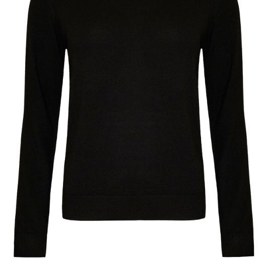 Ofelia Fri turtleneck viskose strik pullover I Sort
