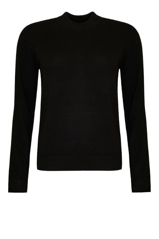 Ofelia Fri turtleneck viskose strik pullover I Sort