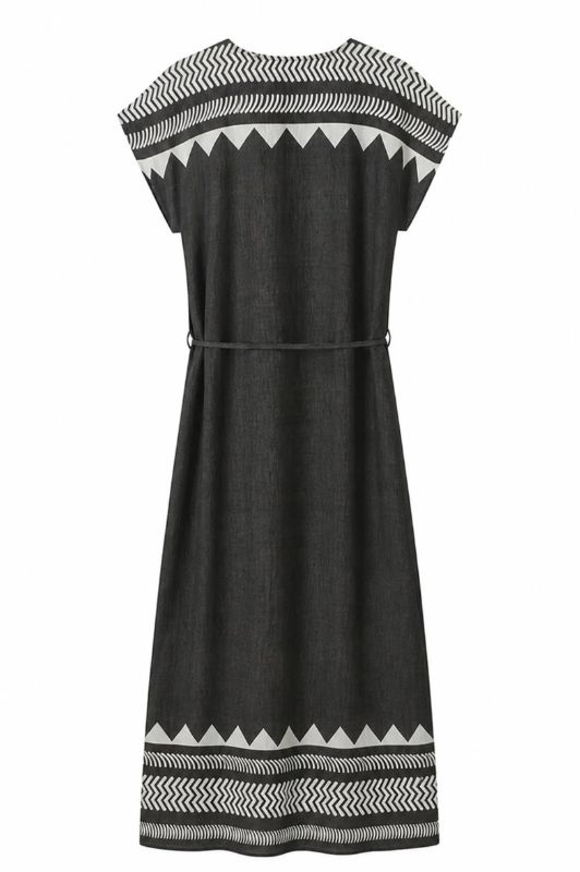 Luxzuz Vera dress | Kortærmet mørkegrå kjole
