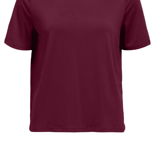 Object Annie t-shirt i bordeaux tencel