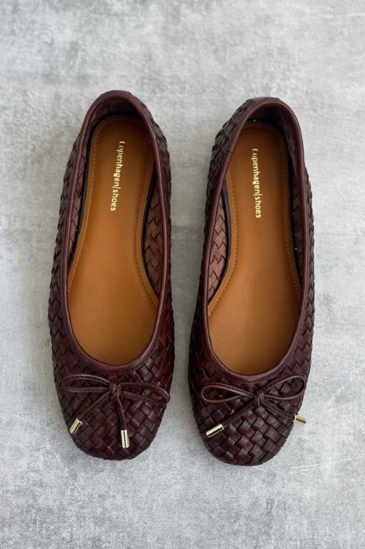 Copenhagen Shoes Lucie | Fletballerina i mørkebrunt skind