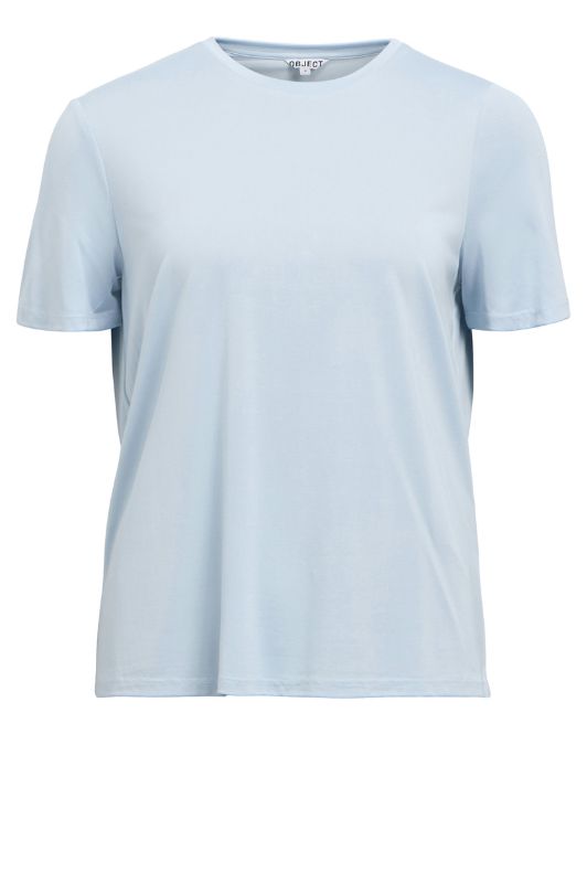 Object Annie t-shirt i lyseblå tencel