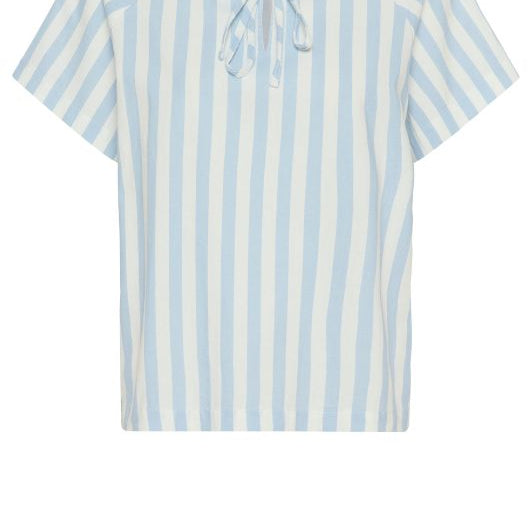 Saint Tropez Zalinda blouse | Sommerbluse i lyseblå striber