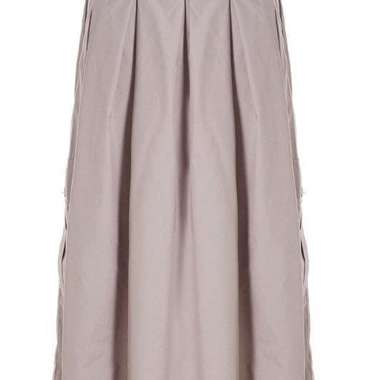 Luxzuz Malle skirt I Lang lys grå cargo nederdel med lommer I Dresslab