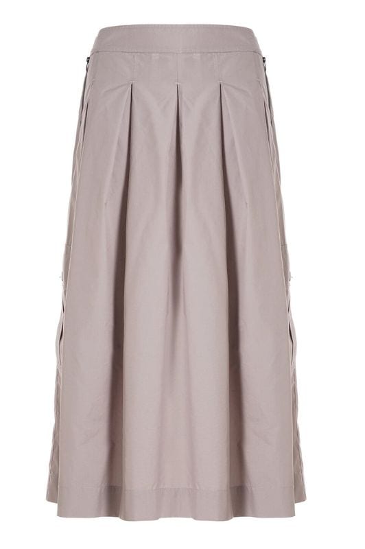 Luxzuz Malle skirt I Lang lys grå cargo nederdel med lommer I Dresslab