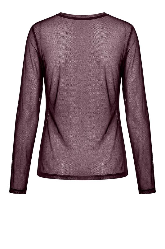 Luxzuz Segberg mesh t-shirt I Klassisk bordeaux