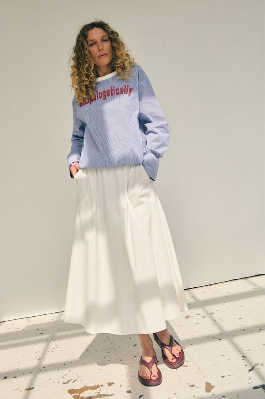 La Rouge Vilma skirt | Poplin nederdel hvid