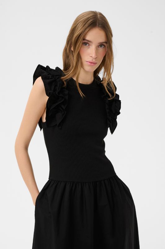 Karen By Simonsen Oda dress I Cool sporty kjole i sort