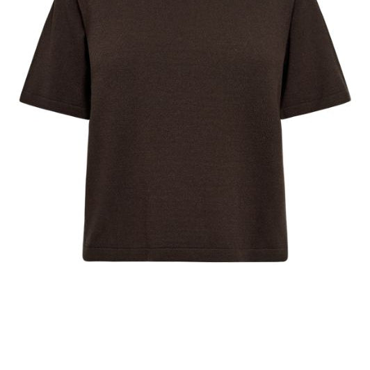 Freequent Rose pullover I Kortærmet strikbluse i brun
